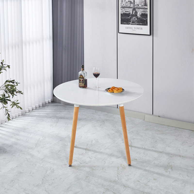 Extensible Table,Dining Table,Office Table,Coffee Table,Wood Leg, Matte White