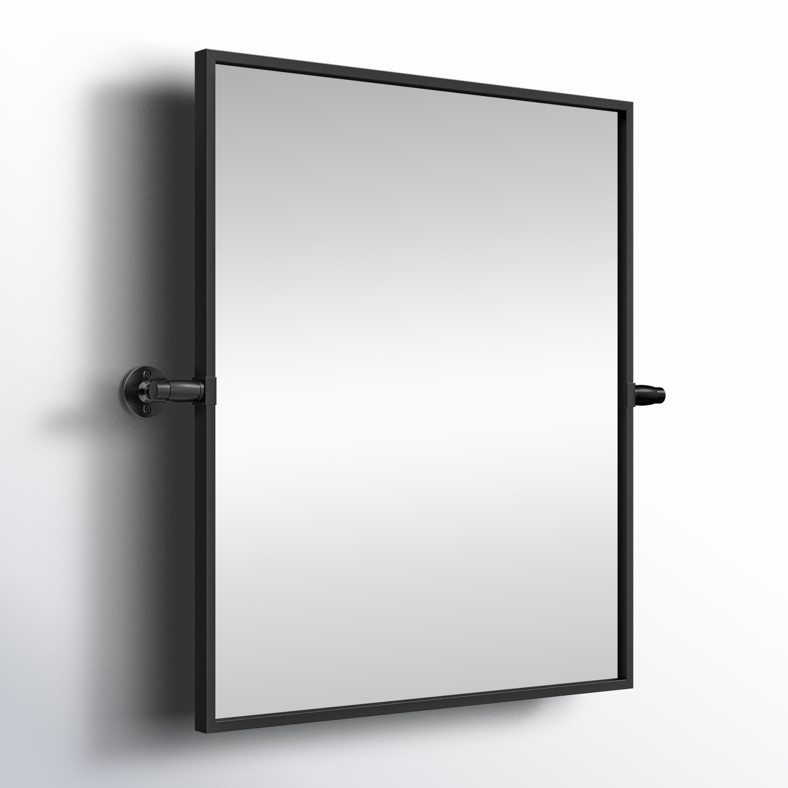 Belfield Metal Wall Mirror, Black, 24" x 20"