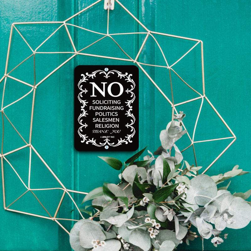 Inbox Zero No Soliciting Sign for Home and Business, Do Not Ring The Bell Sign 6" x 4.5"