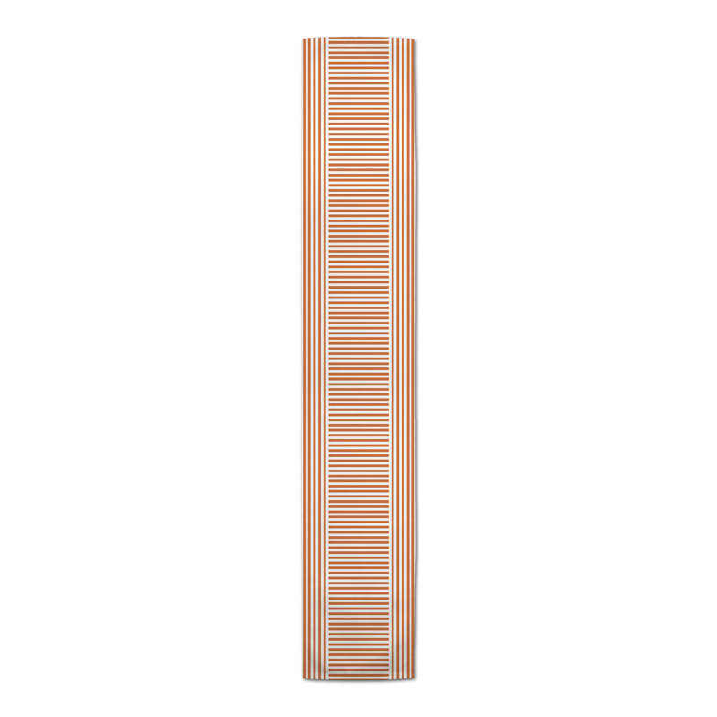 Vertical Lines Outdoor Table Runner Striped, 72" x 16", Orange
