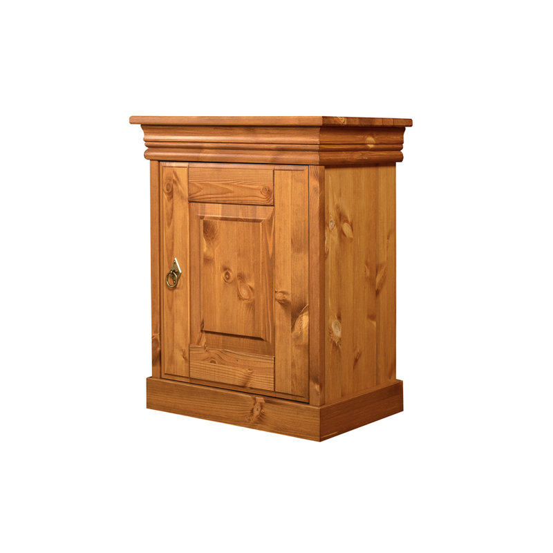 Waler 50.2cm W Solid Wood Bedside Table, Natural, Natural