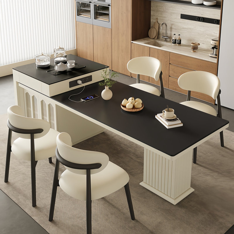 Table de salle à manger moderne et simple, Noir