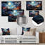 «Orange Moonlight Countryside Train Journey II», art mural en métal-312040299