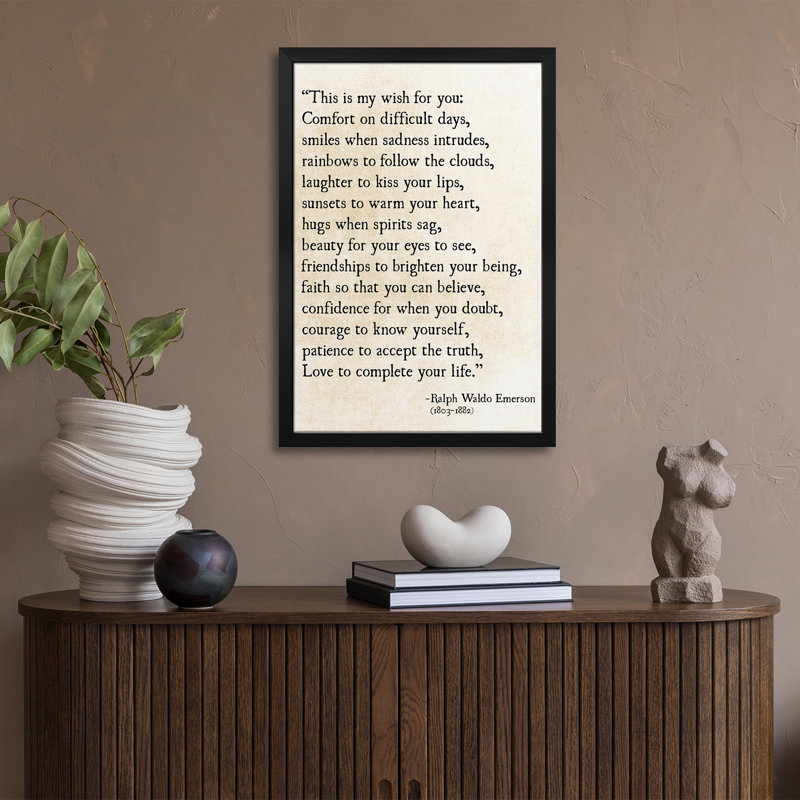 «My Wish For You», affiche encadrée par Debbra Obertanec