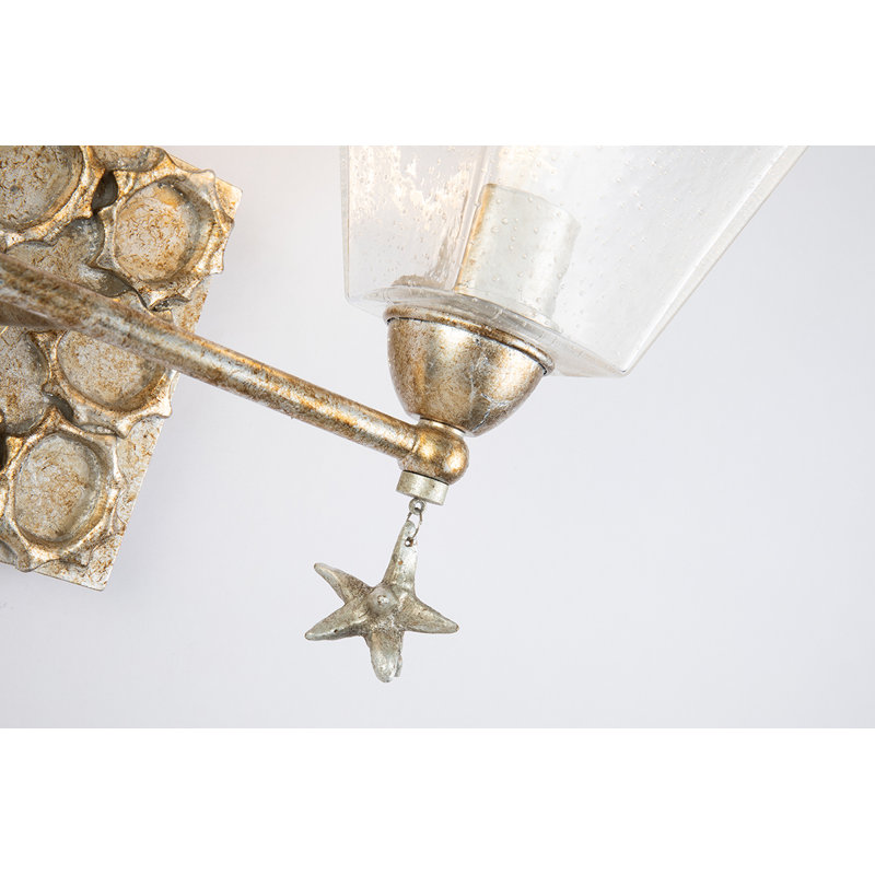 Star 2 Light Bath Vanity In Silver, Silver