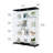 3 Door Glass Cabinet Glass Display Cabinet With 4 Shelves-1945691116