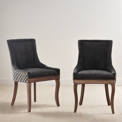 Chaise d'appoint rembourrée à oreilles Wing (ensemble de 2)