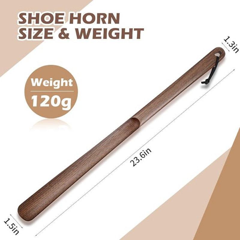 Walnut Shoe Horn Long Handle