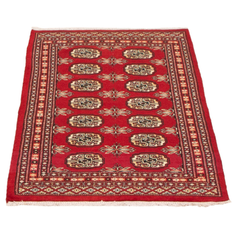 Tapis rouge foncé Malayka Peshawar Bokhara 2 pi 7 po x 4 pi 0 po
