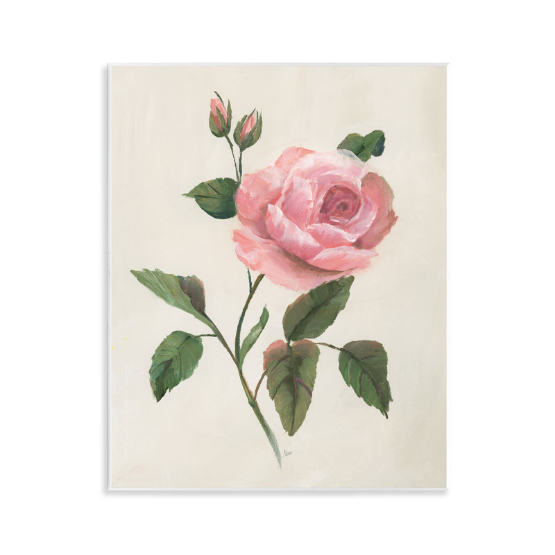 Plaque murale simple rose rose, par Nan