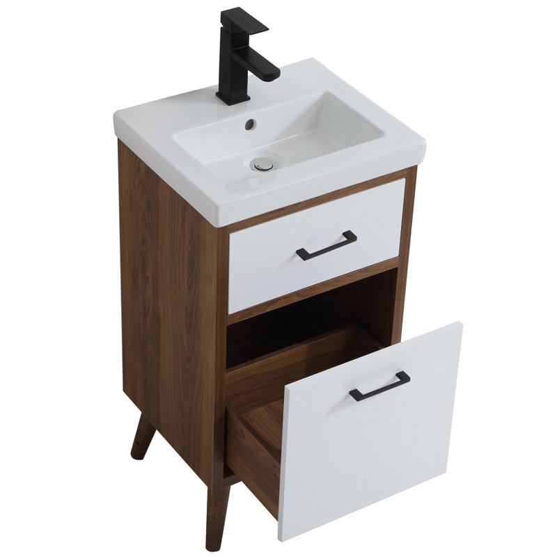 Ensemble de meuble-lavabo simple 18 po Steinfeldt, Blanc mat