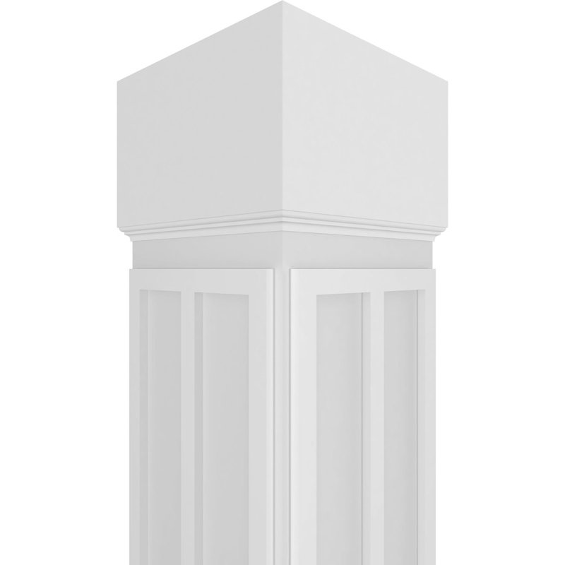 Carré Artisan non effilé avec colonne standard Capital et standard, H 96 po x l 7,625 po x P 7,625 po
