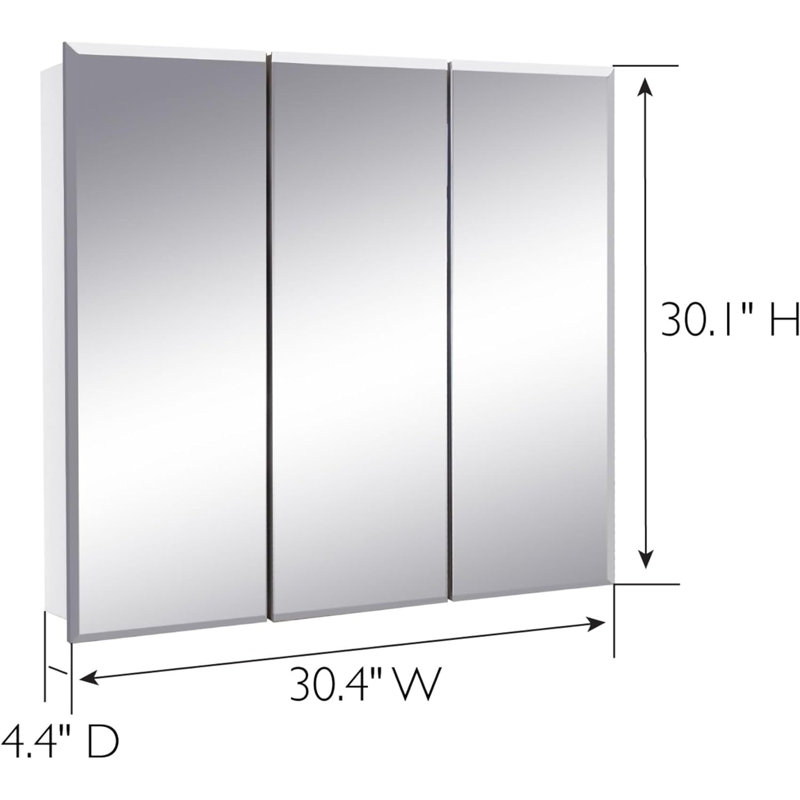 Armoire à pharmacie sans cadre Nathanielle, H 30,1 po x l 30,4 po x P 4,4 po