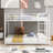 Metal Bunk Bed, Low Bunk Bed With Ladder-1632454713-1632454715