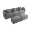 Canapé modulaire rembourré en L 112,6 po avec poches de rangement latérales pour le salon 112,6 po-1759228681