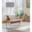 Lampe sur pied Cromwell - 149 cm (58,75 po) de hauteur, en acier brossé avec abat-jour cylindrique gris fumé, ampoule E26 de 150 W, interrupteur rotatif à 3 positions, design à pied fin, style contemporain-1613111506-1613111507