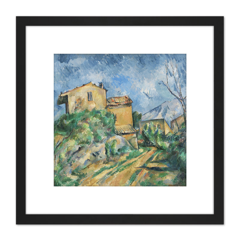 Paul Cezanne Maison Maria With A View Of Chateau Noir Cropped - Single Picture Frame Painting