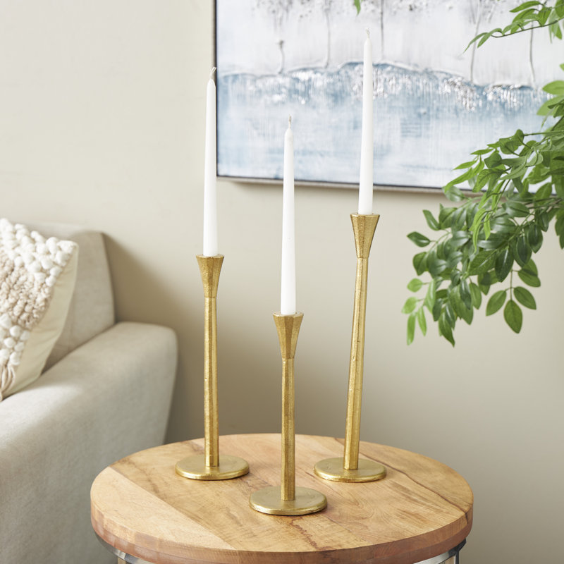 14.35'' H Aluminum Tabletop Candlestick