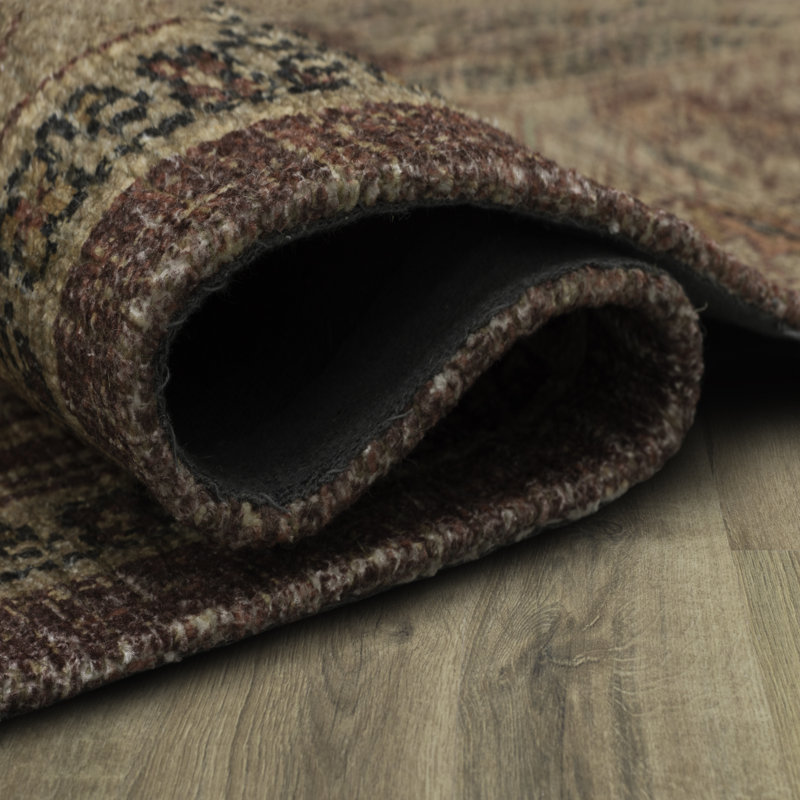 Athi River Red 8' x 10' Stain-Resistant Synthetic Area Rug