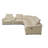 Ayshea 119.5" Wide Leather Match Reversible Reclining Corner Sectional-375614580-374491707
