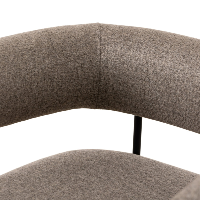 Tabouret de bar et de comptoir Lyssa, Orly Natural Polyester, Couleur unie, Tabouret de comptoir (siège d'une hauteur de 26,5