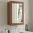 28" H X 20" W Wide Frame Walnut Wood Medicine Cabinet with Mirror, Adjustable Shelves, Soft-Close Hinges and Reversible Door, Wall-Mount or Recessed Wood Bathroom Cabinet-2035901595-2016668048