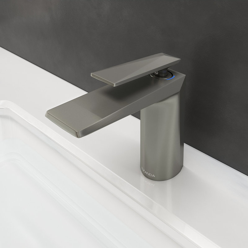 Single-handle Bathroom Faucet with Drain Assembly, Black Stainless