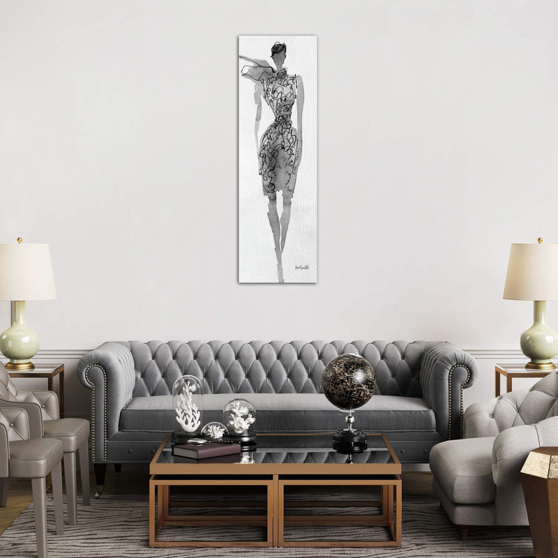 Fashion Sketchbook VIII 1 Piece Wrapped Canvas Panoramic Wall Art, 182.88 cm H x 60.96 cm W
