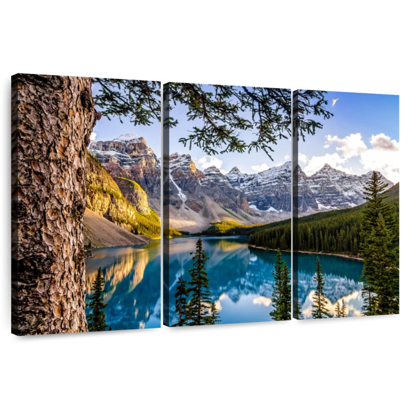 Paysage du lac Alvord Morain, H 32 po x l 50 po