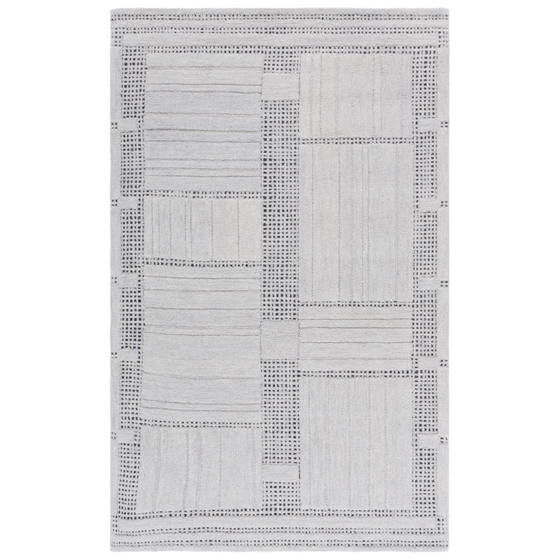 Harvest Hand Tufted Wool; Cotton Abstract Indoor Rug, Rectangle 5' x 8'
