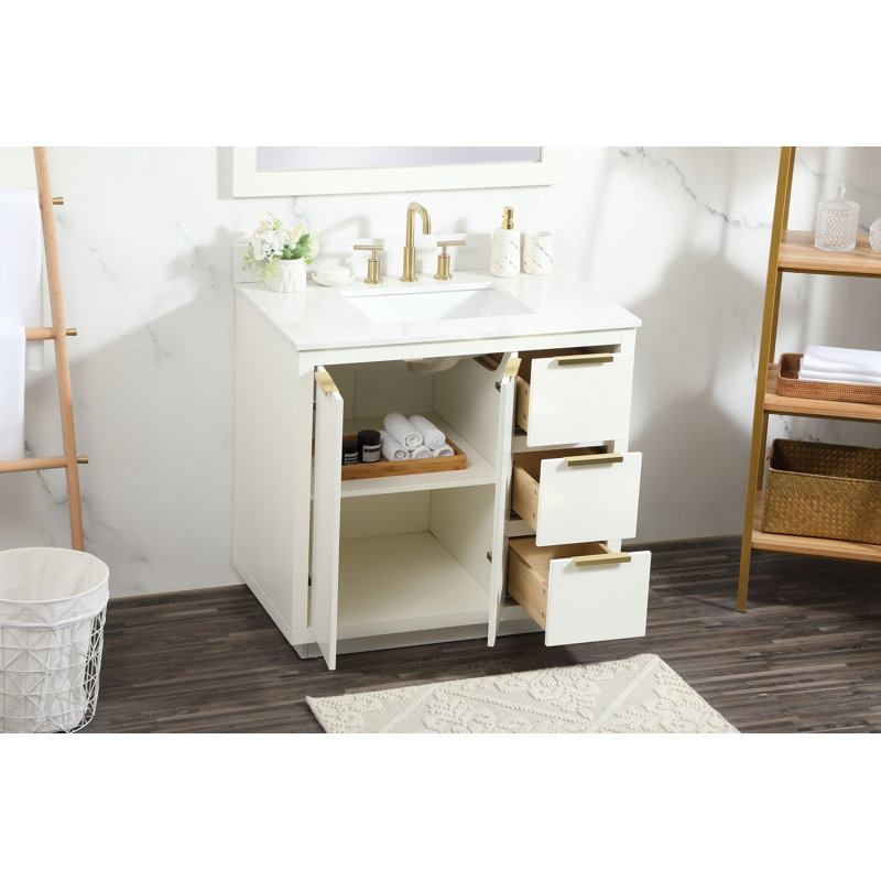 Ensemble de meuble-lavabo simple 36 po Broadlands, Blanc