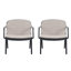 Ensemble de conversation d'extérieur en polypropylène 3 pièces avec coussins Miheli (table non incluse)-111295813