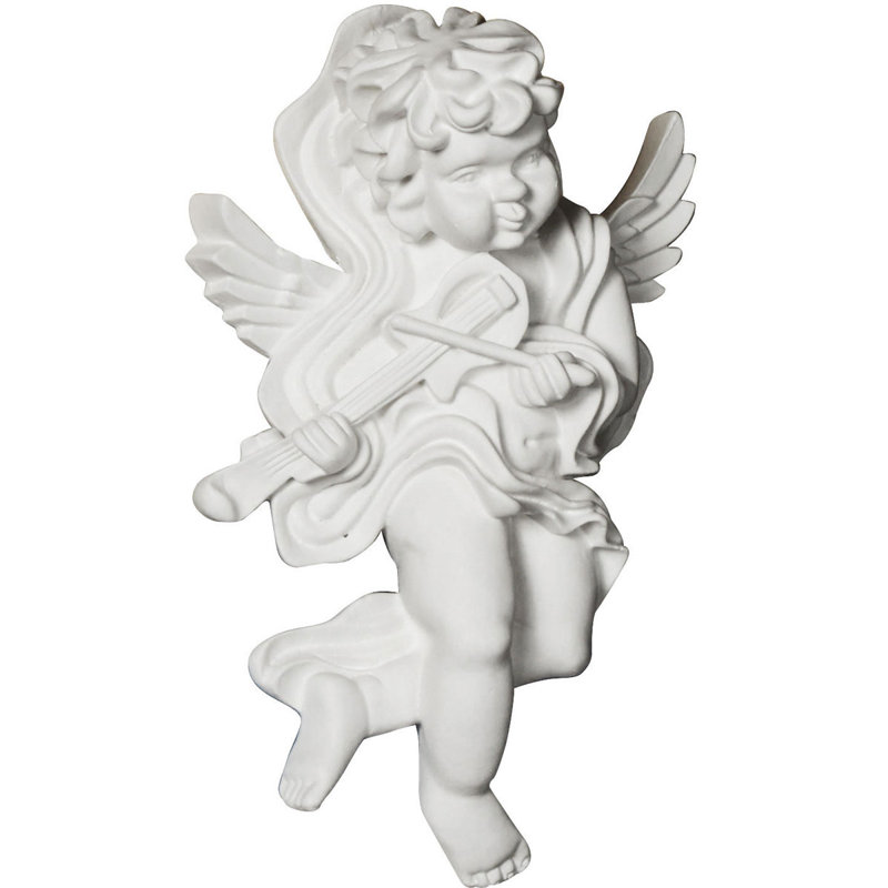 Angel 7.13'' H x 4.5'' W x 2.38'' D Urethane Onlay Scroll