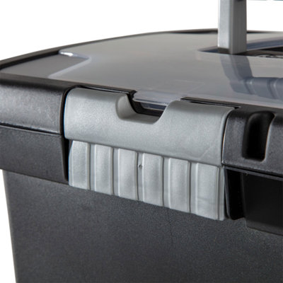 Portable Lockable File Plastic Box Set