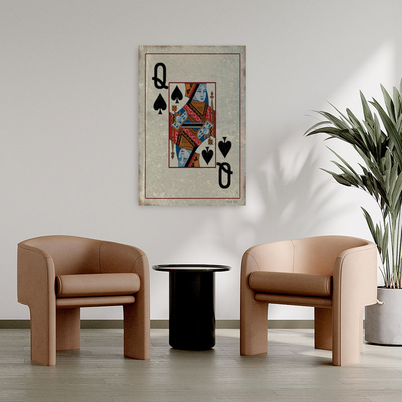 «Queen of Spades», art contemporain abstrait, H 36 po x l 24 po