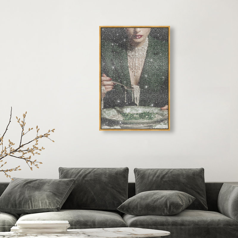 Forest Feast Canvas Fashion Print by Oliver Gal, Black Frame, 10 x 15, 16"H x 11"W, Gold Floater Frame