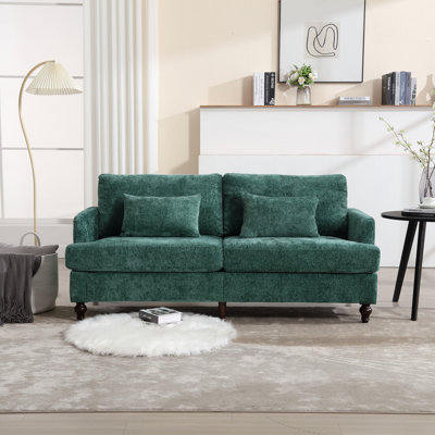 Chenille Fabric Loveseat Sofa 2Seat Upholstered Loveseat Sofa