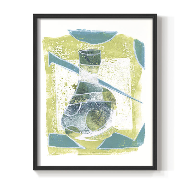 Jubilee Jugs VI Framed Print - Solid Wood, 10" H x 8" W, Black