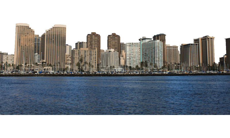 Décalcomanie murale honolulu, H 9,5 po x l 24 po