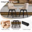 Tabouret de comptoir pivotant en bois massif Makiba de 26 po (ensemble de 1/2/4)-97710055-98270663