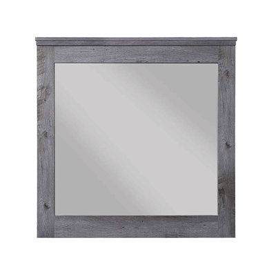 Rustic Gray Oak Finish Mirror