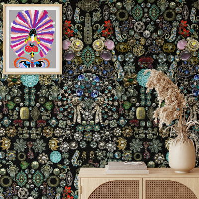 Vintage Collage Jewels Wallpaper
