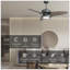 Light Pro In. Ventilateur de plafond intelligent à DEL à DEL avec ensemble d'éclairage et moteur à courant continu réversible