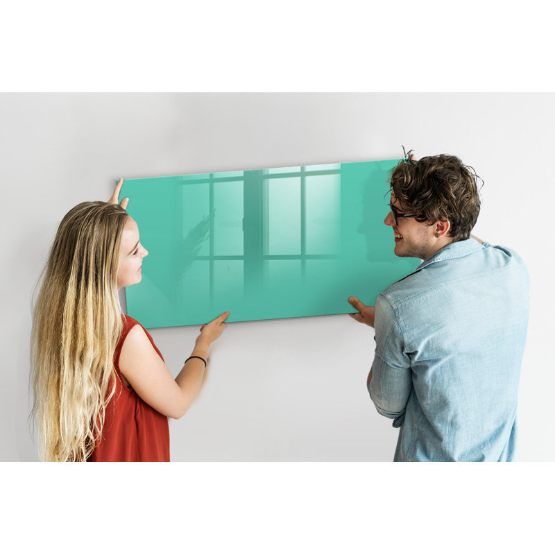 Magnetic Glass Dry Erase Board, Turquoise