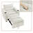 3-Position Convertible Sleeper Chair with Adjustable Backrest, Cup Holders & Padded Cushion-1416656321