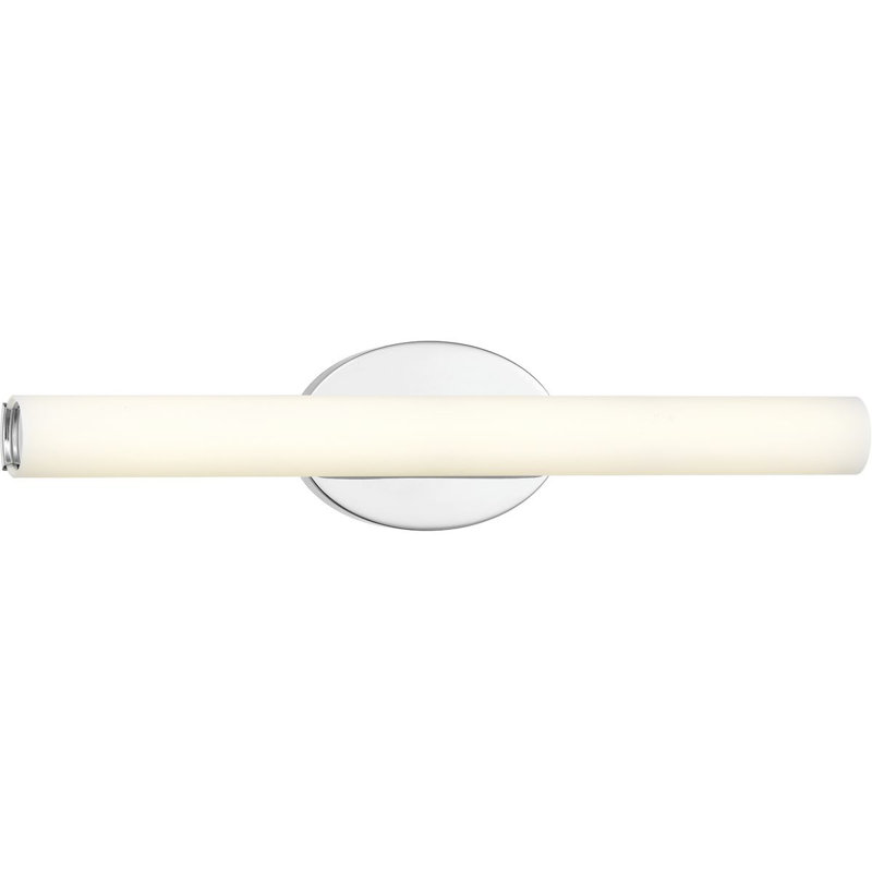 Barre d'éclairage de salle de bain DEL à 1 lumière DEL Delphine, Chrome poli