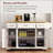 54Inch Large Kitchen Island With Rubber Wood Drop Leaf, Embossed Texture Rolling Kitchen Cart On 4 Wheels With 4 Doors And 3 Drawers, Kitchen Island With Storage For Kitchen, Dining Room-427763501