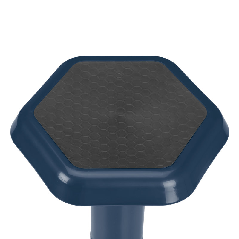 Tabouret d'apprentissage en plastique sans dossier, Bleu marine, 12 po