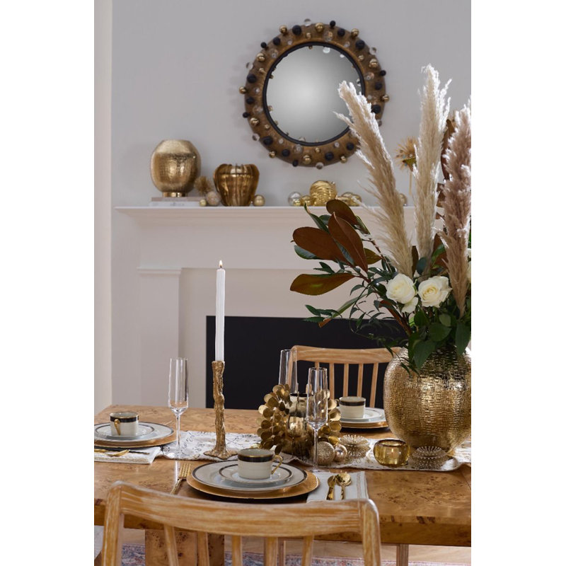 Eris Round Brass Mirror