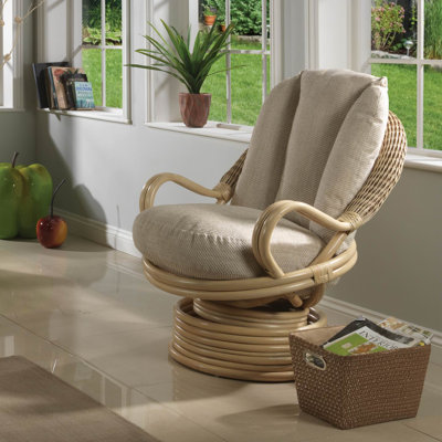 Ekawade Wicker Swivel Armchair